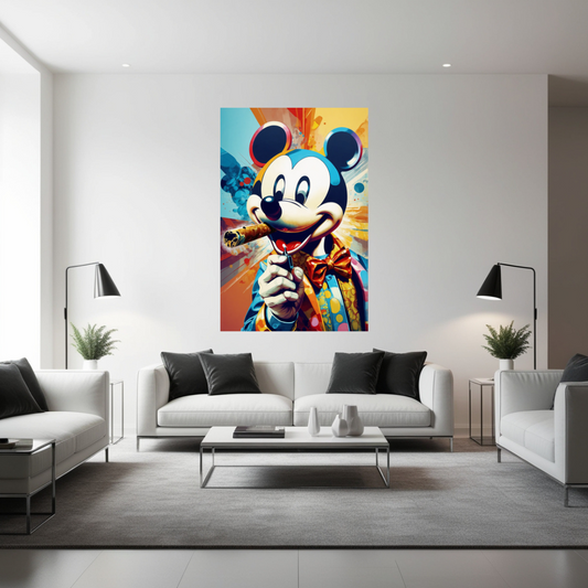 Toiles - Mickey Mouse Fumant un Cigare