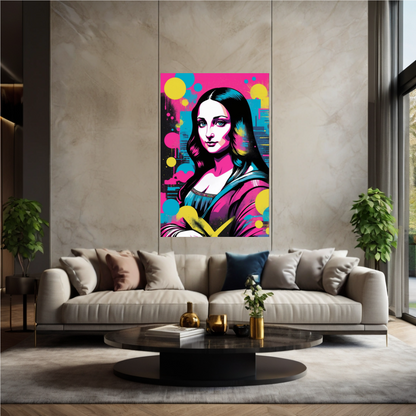 Toile Monalisa au style Pop Art sans un salon industriel