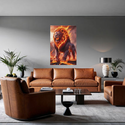 Lion en Flamme