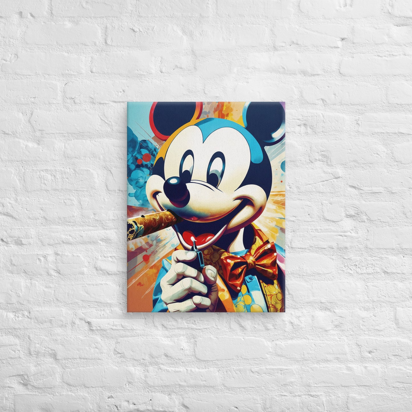 Toiles - Mickey Mouse Fumant un Cigare