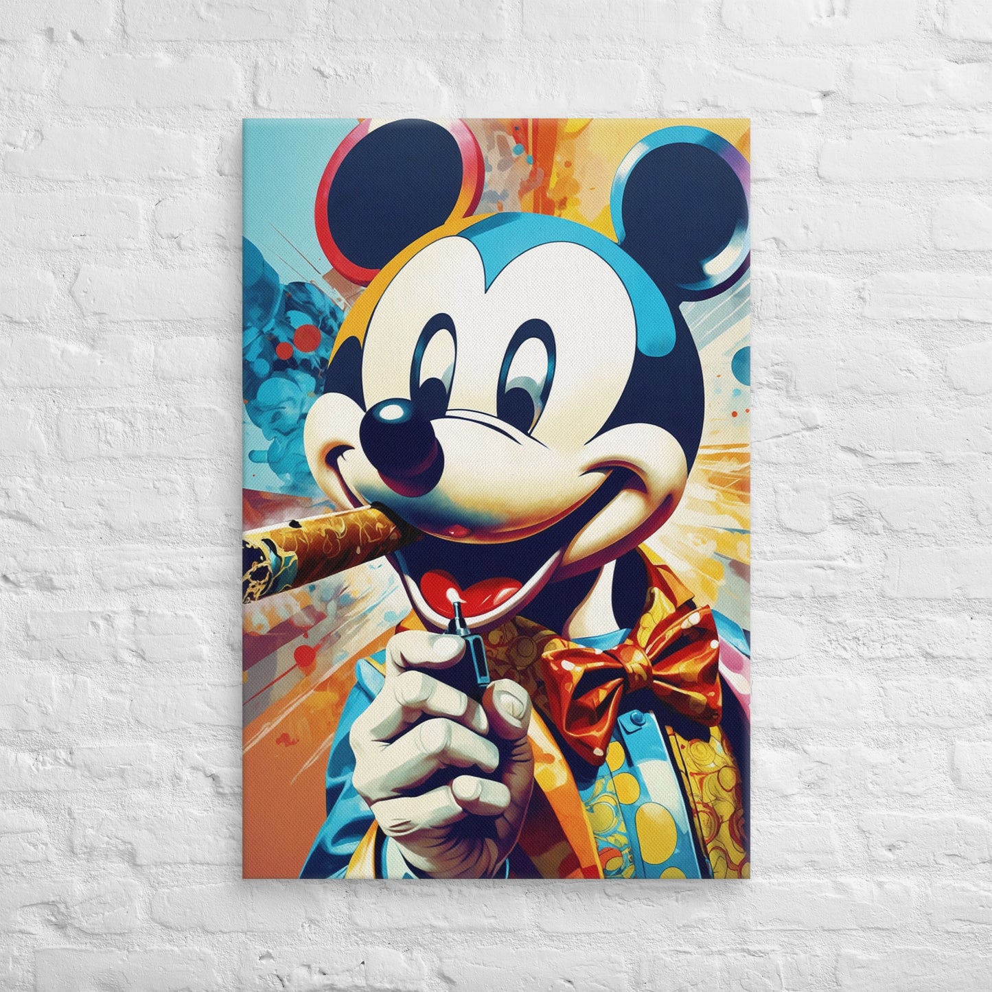 Toiles - Mickey Mouse Fumant un Cigare