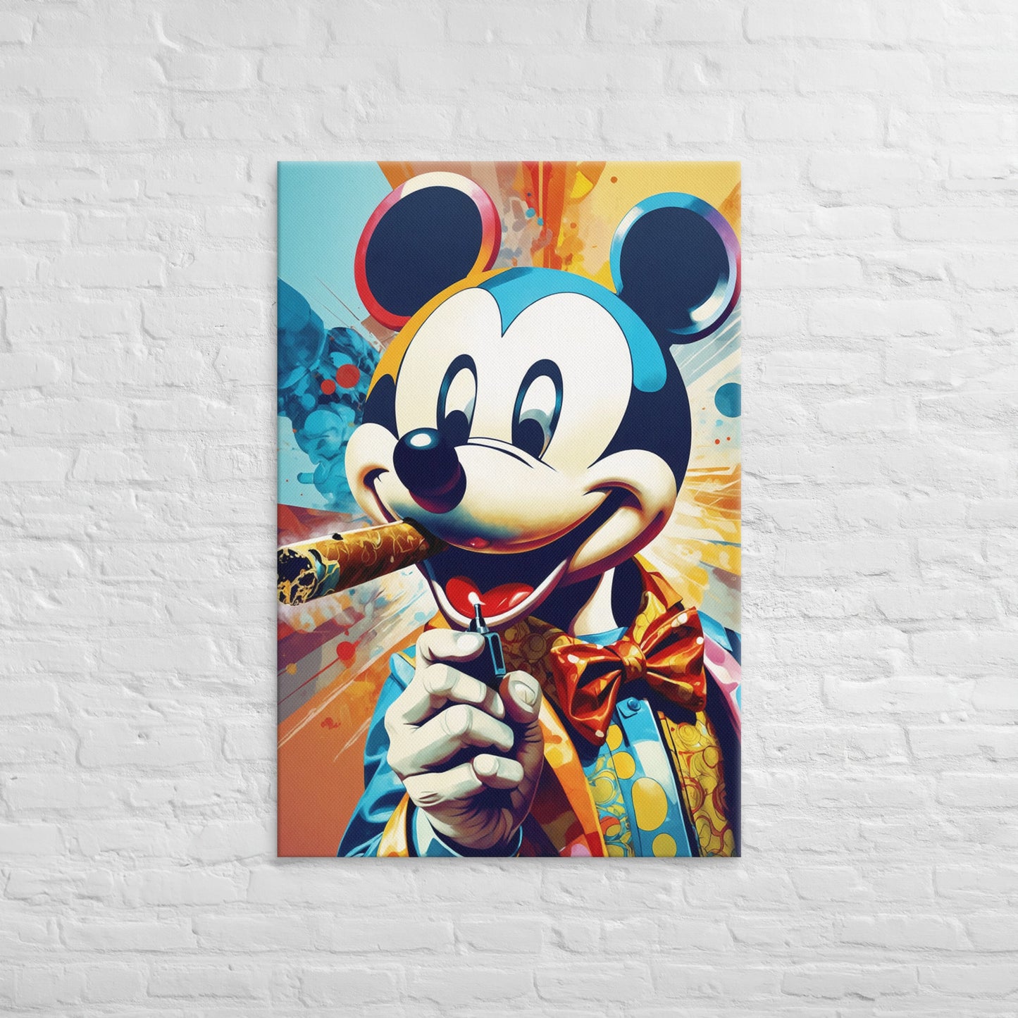 Toiles - Mickey Mouse Fumant un Cigare