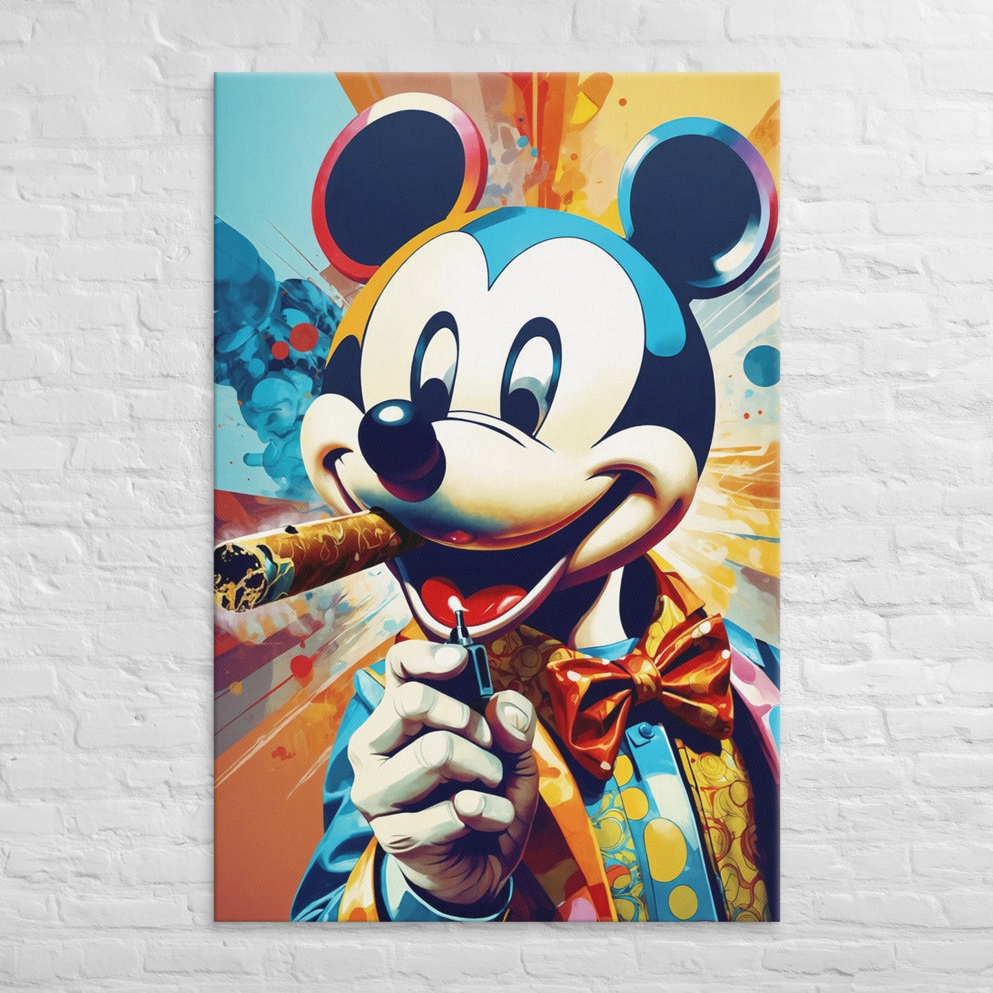 Toiles - Mickey Mouse Fumant un Cigare