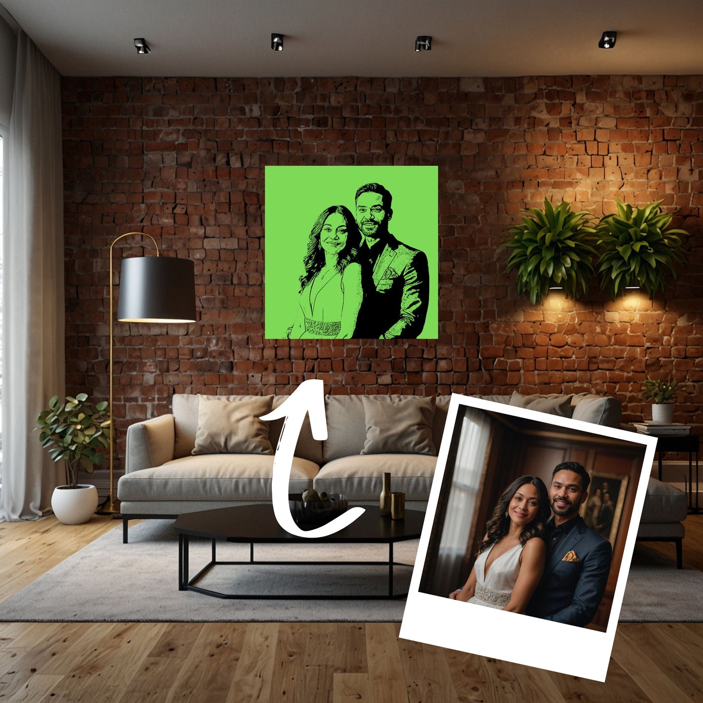 Toile - Votre photo Style Transparent sur Fond de Couleurs UNIES